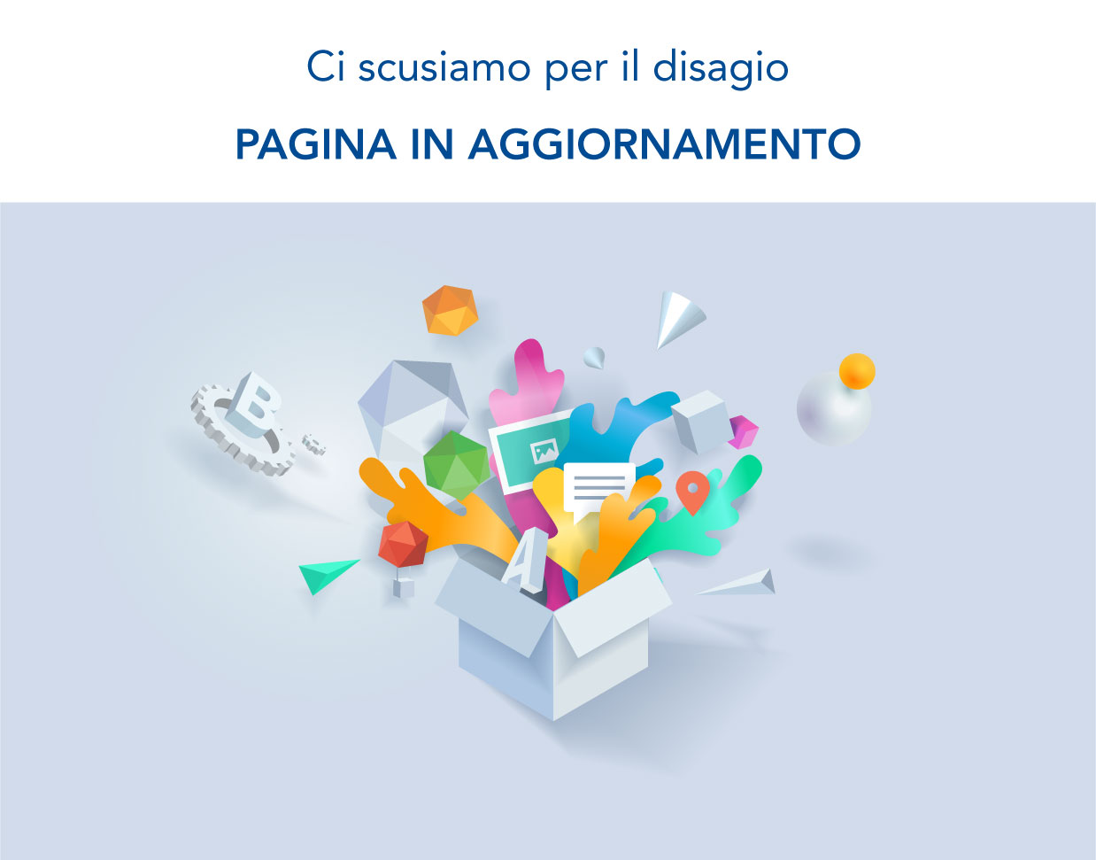 Ci scusiamo per il disagio, pagina in aggiornamento