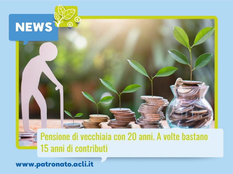 pensione di vecchiaia 20 anni