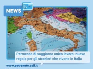 Cartina dell'Italia: rinnovo del permesso di soggiorno per lavoro