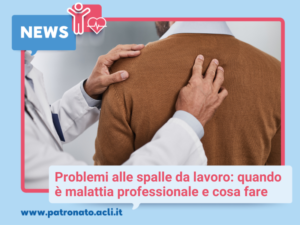Medico visita la spalla di un paziente per una malattia professionale.