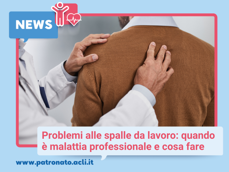 Medico visita la spalla di un paziente per una malattia professionale.