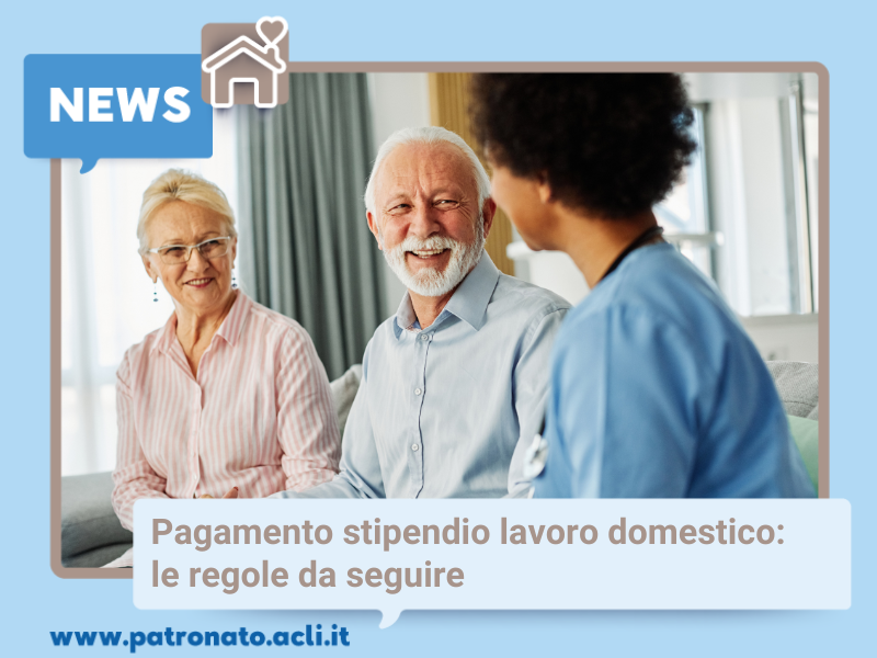 Lavoro domestico: una lavoratrice domestica insieme a una coppia di anziani.