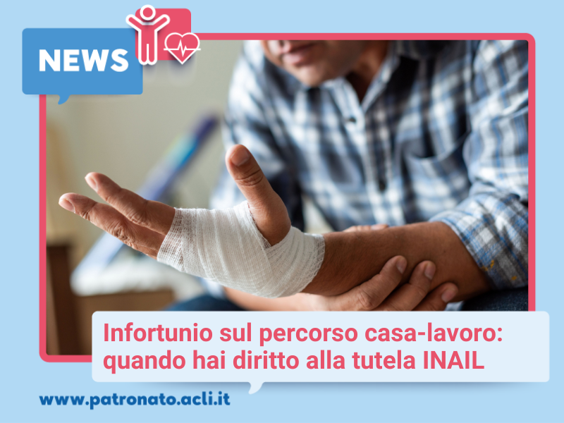 Persona con una mano infortunata dopo un incidente durante il tragitto casa-lavoro.